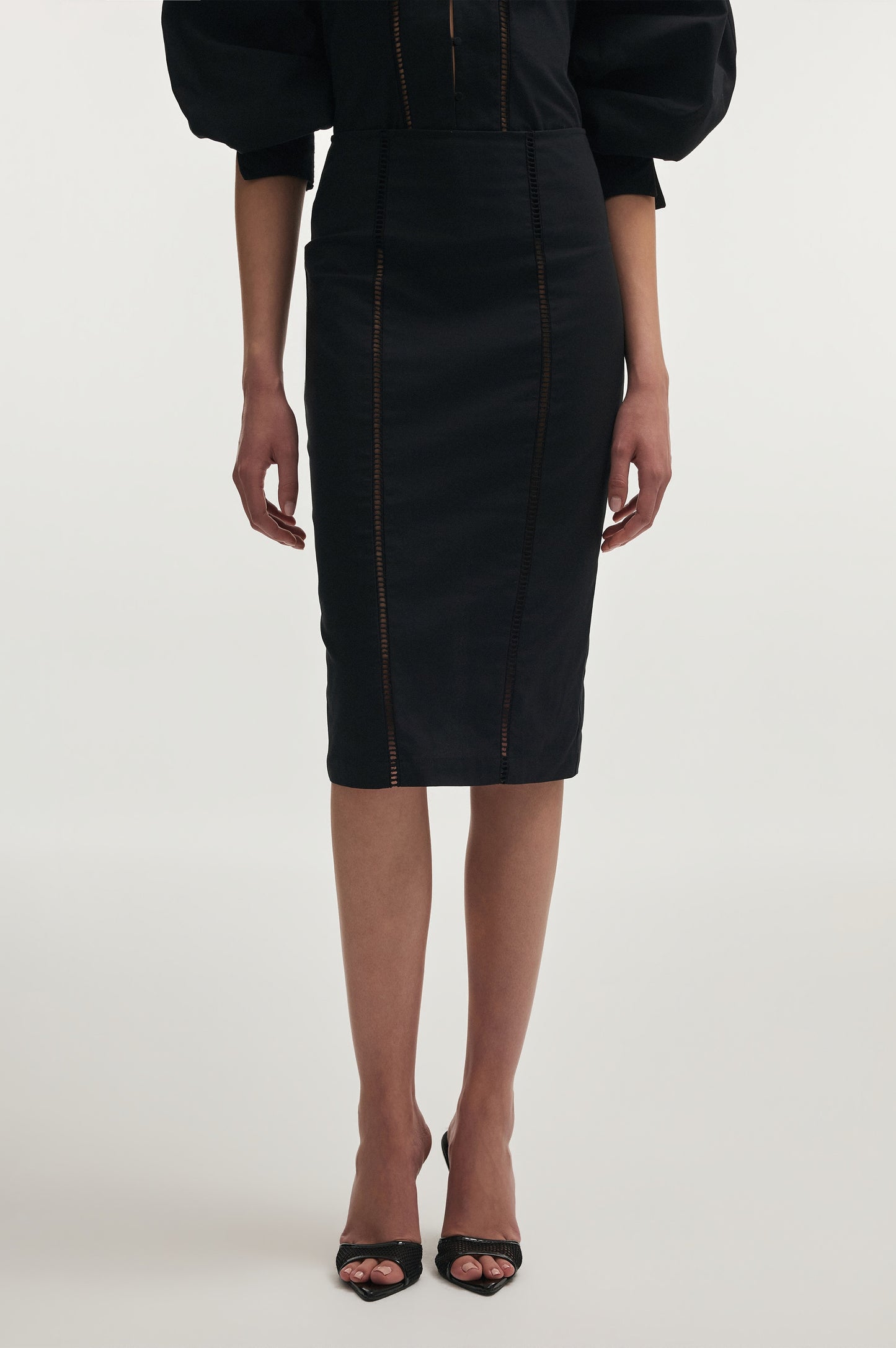 Nadia Rapti Dama  Midi Skirt Black