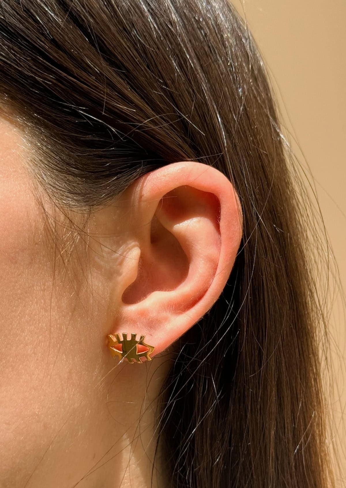 Hermina Vrahion Large Studs Gold Vermeil