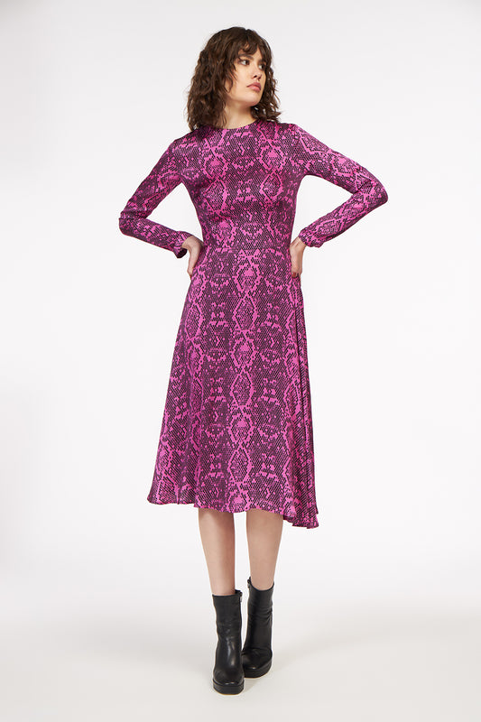 AnnieP Eliza Dress Snake Pink