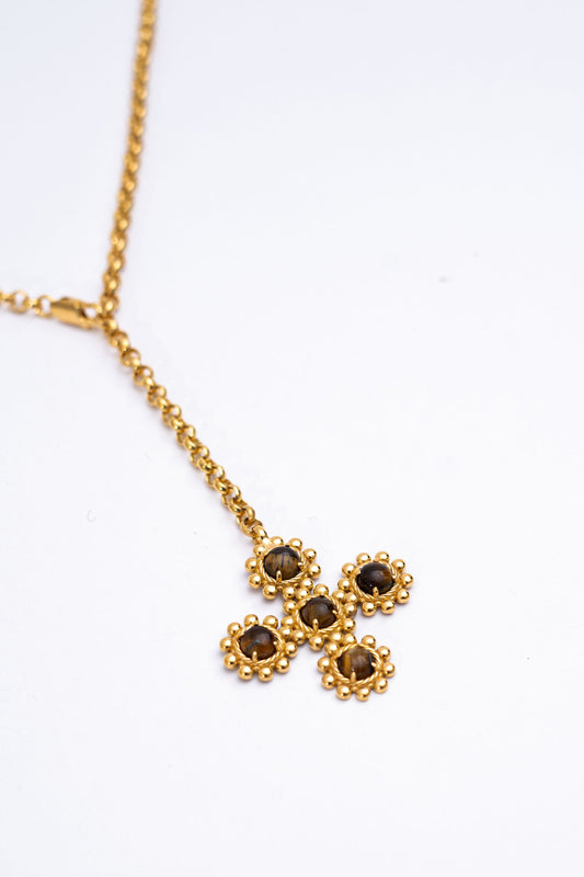 Delina Hagne Eye Tiger Necklace