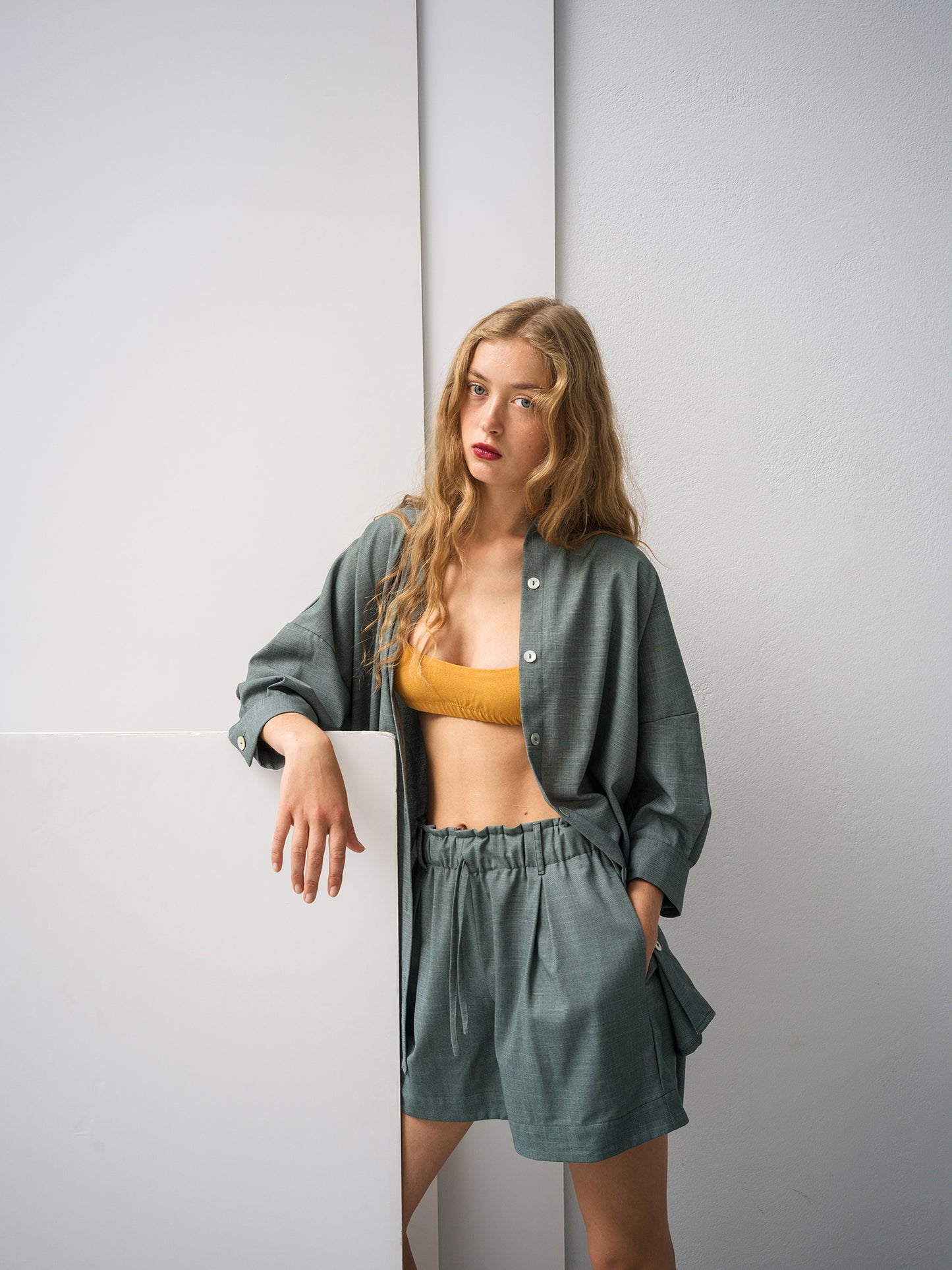 Key Mother Of Pearl Shirt Sea-stone