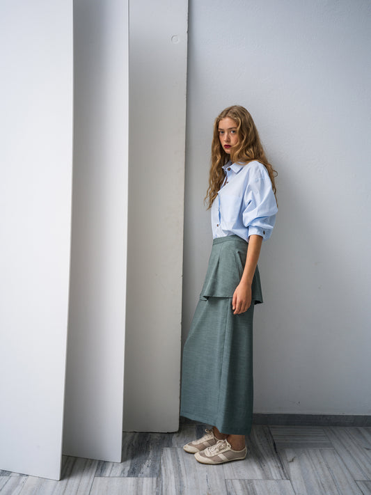 Key Wave Skirt Sea-stone Green