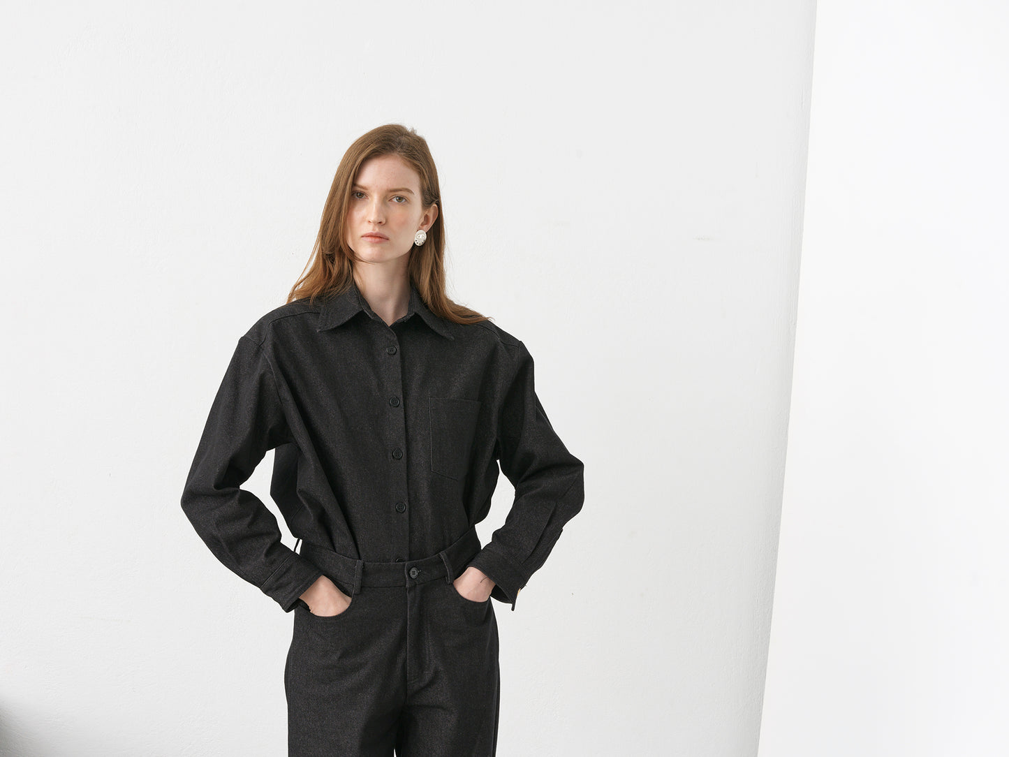 Key Boy Denim Shirt Black