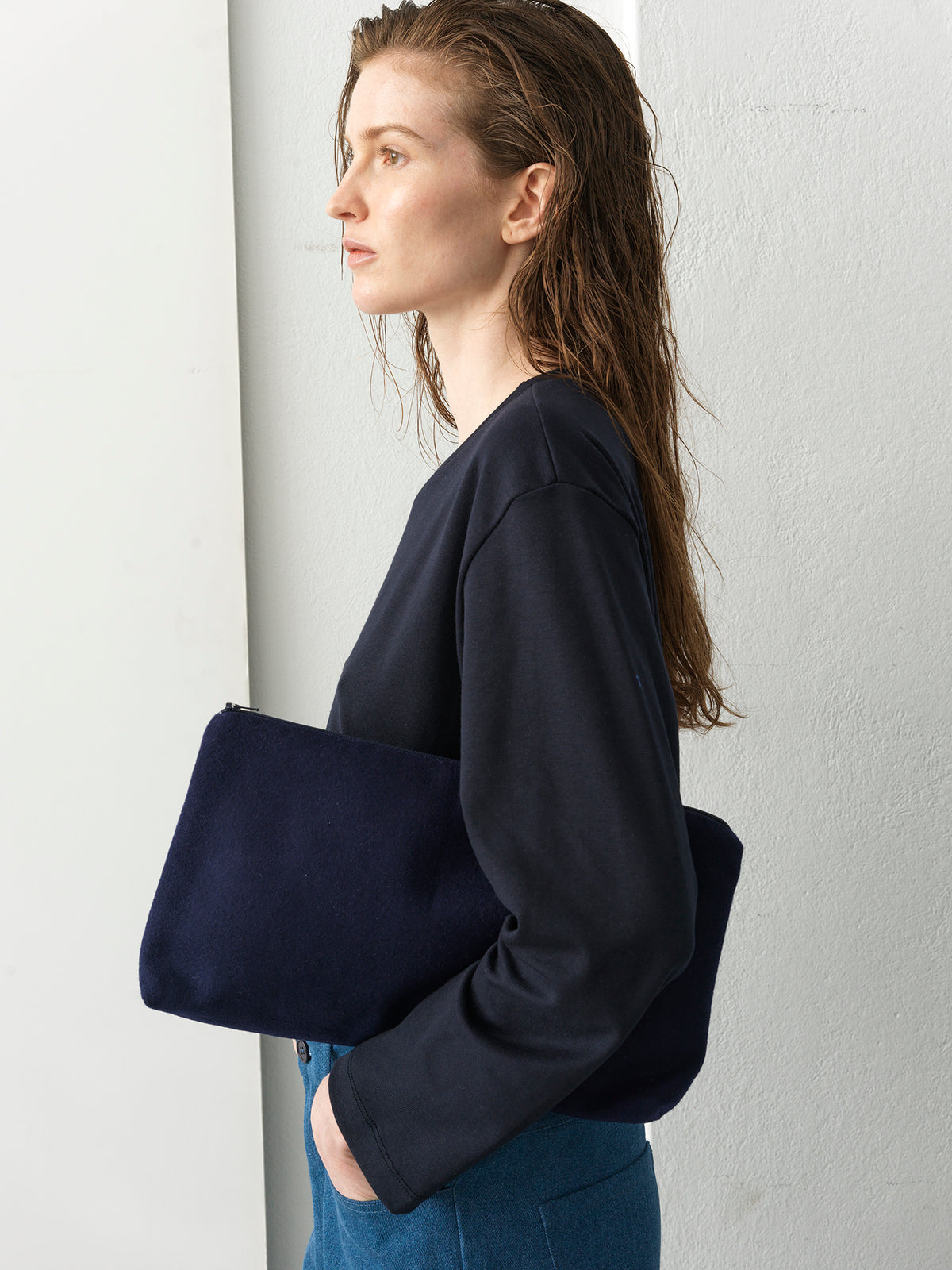 Key Wool Envelope Royal Blue