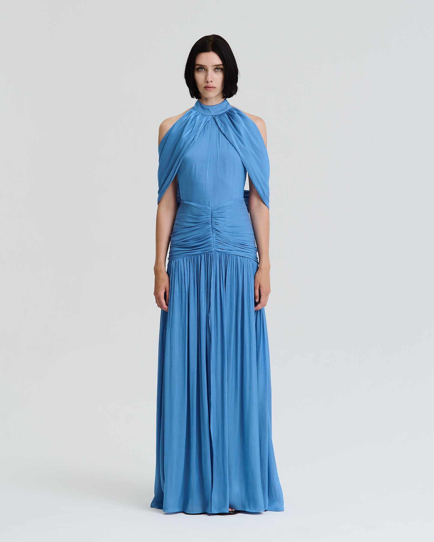 Stelios Koudounaris Long Fulard Draped Dress