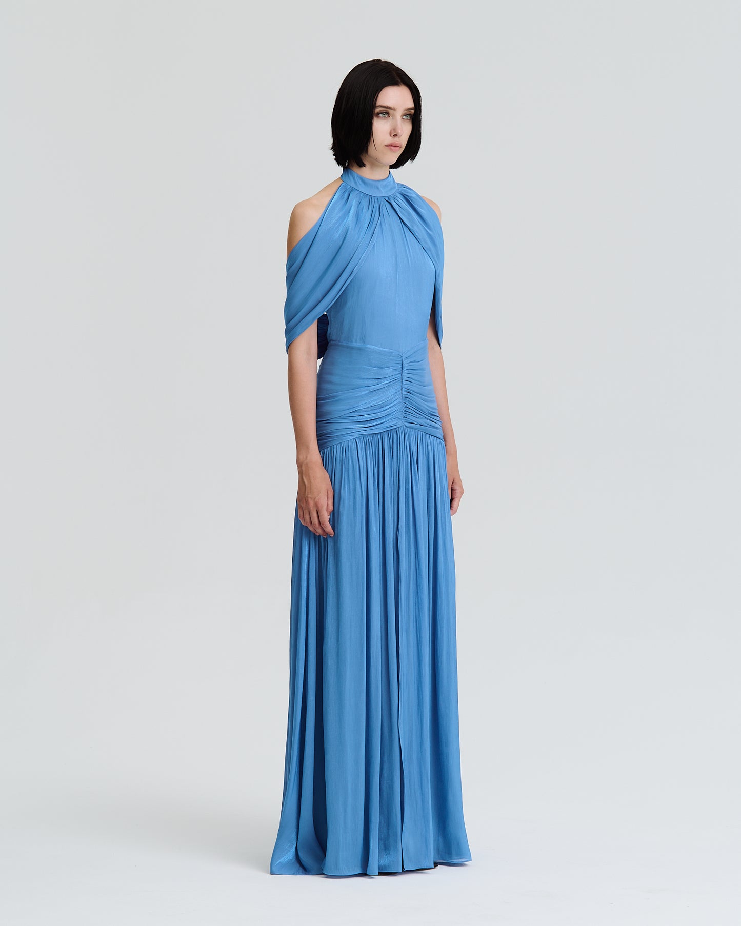 Stelios Koudounaris Long Fulard Draped Dress