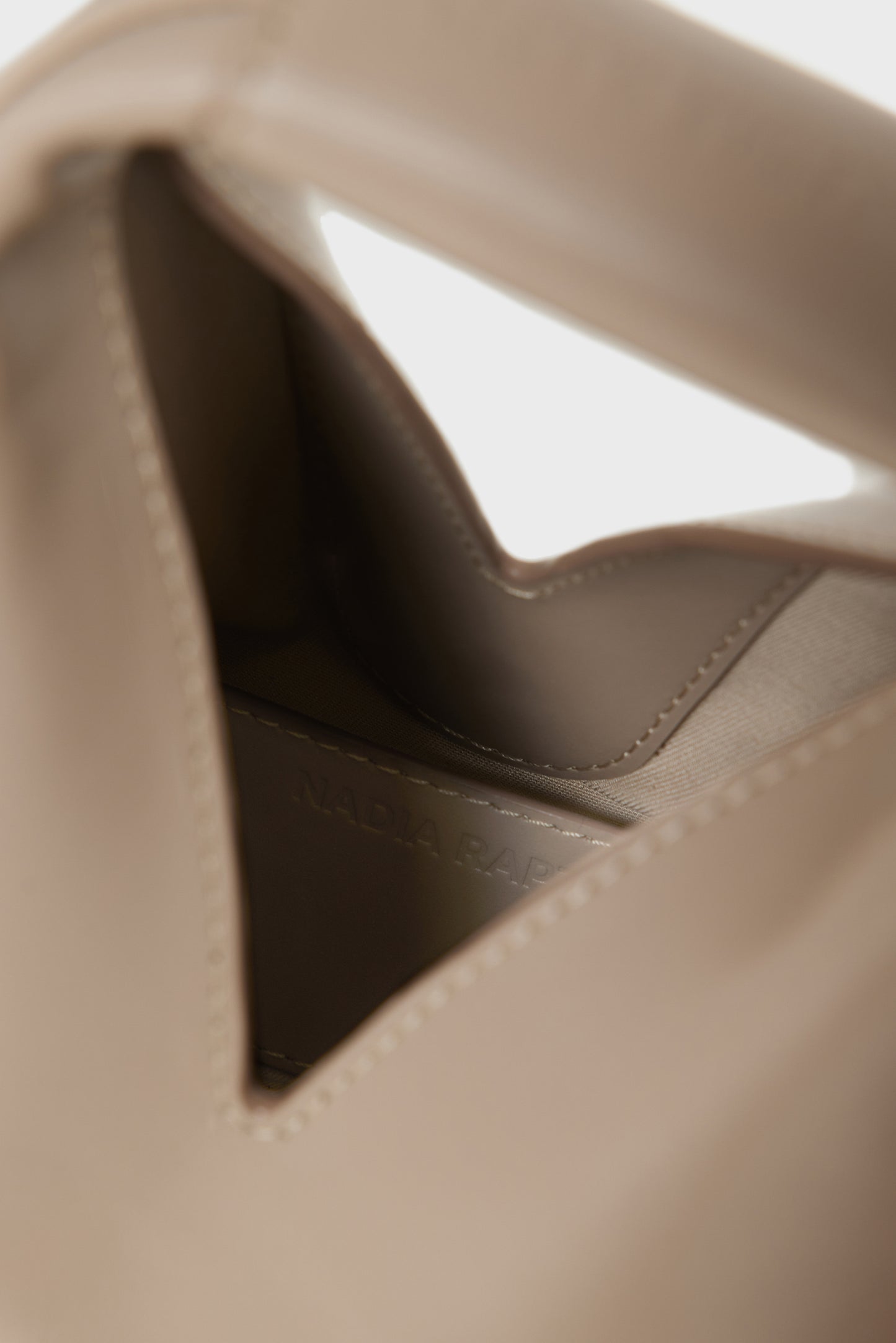 Nadia Rapti Siena Leather Bag Greige