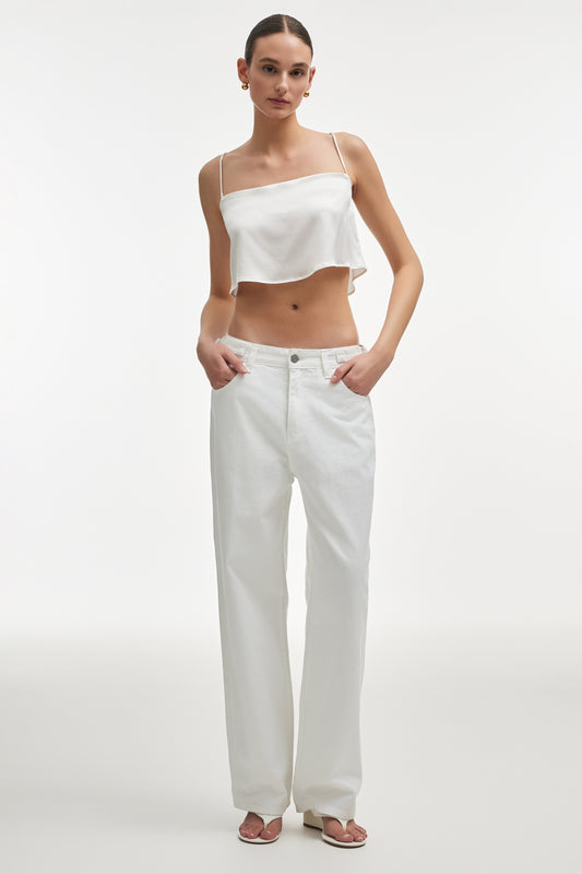 Nadia Rapti Taylor Denim Trousers Off-white