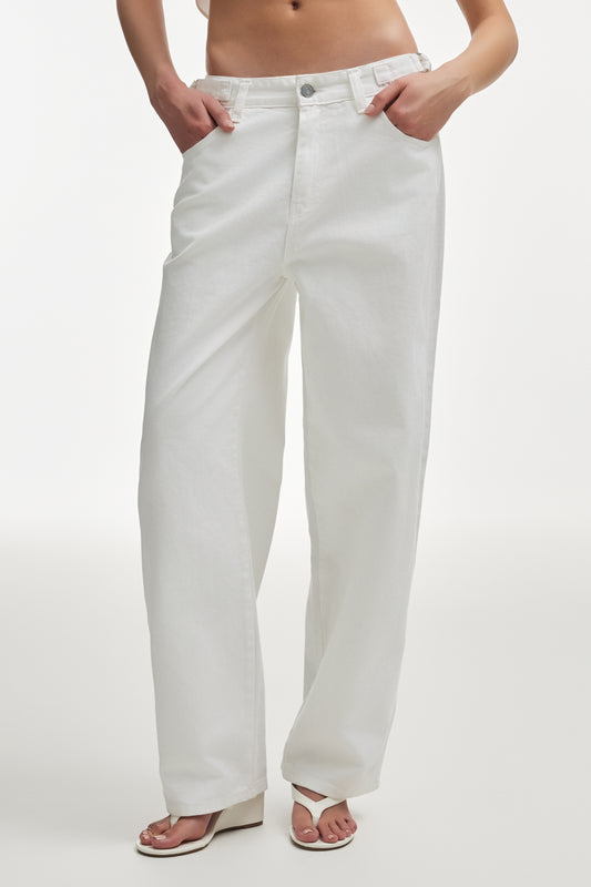 Nadia Rapti Taylor Denim Trousers Off-white