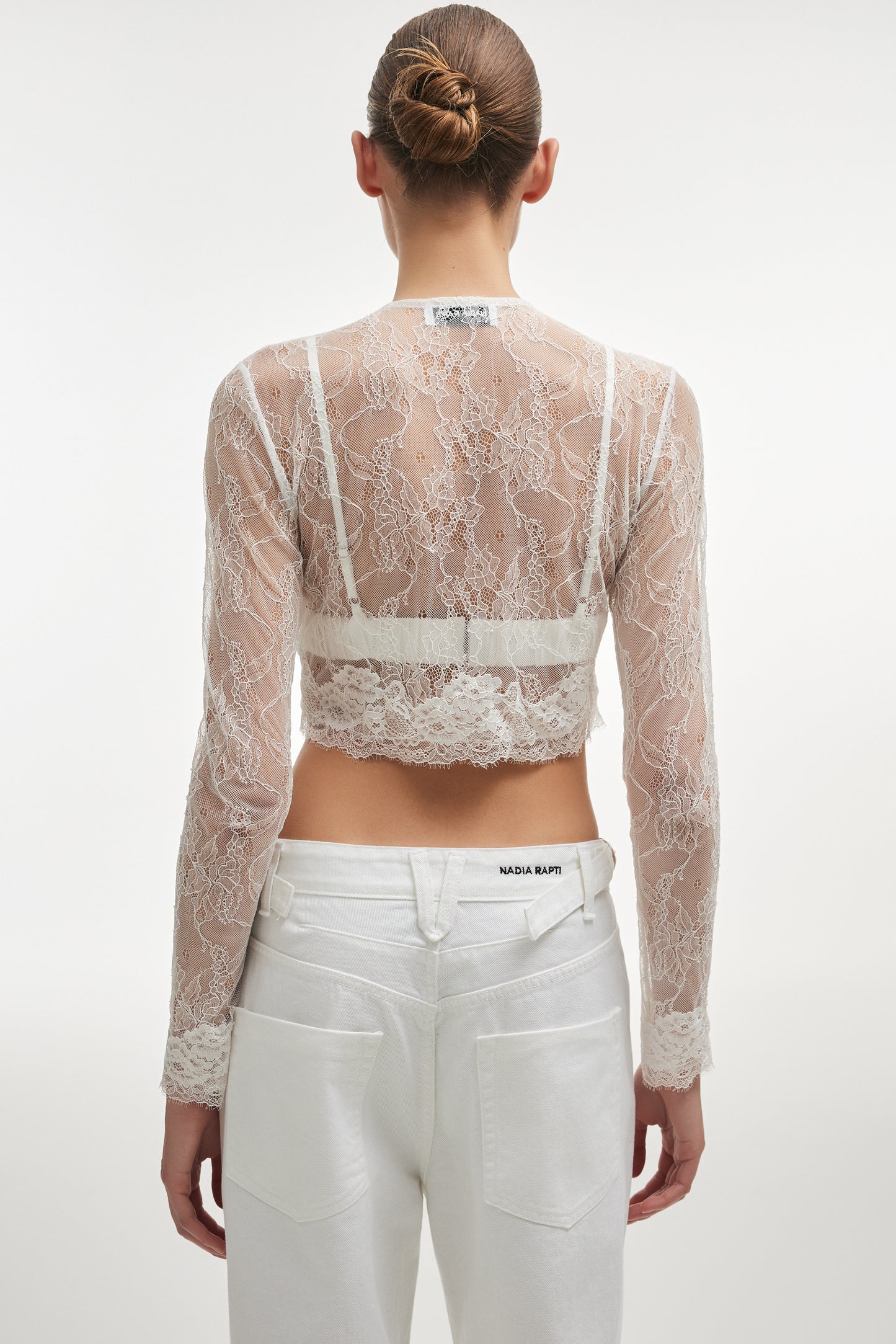 Nadia Rapti Veil Cardigan Top White