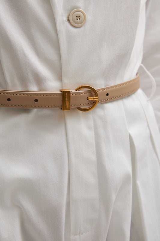 Nadia Rapti Rocky Leather Belt Beige