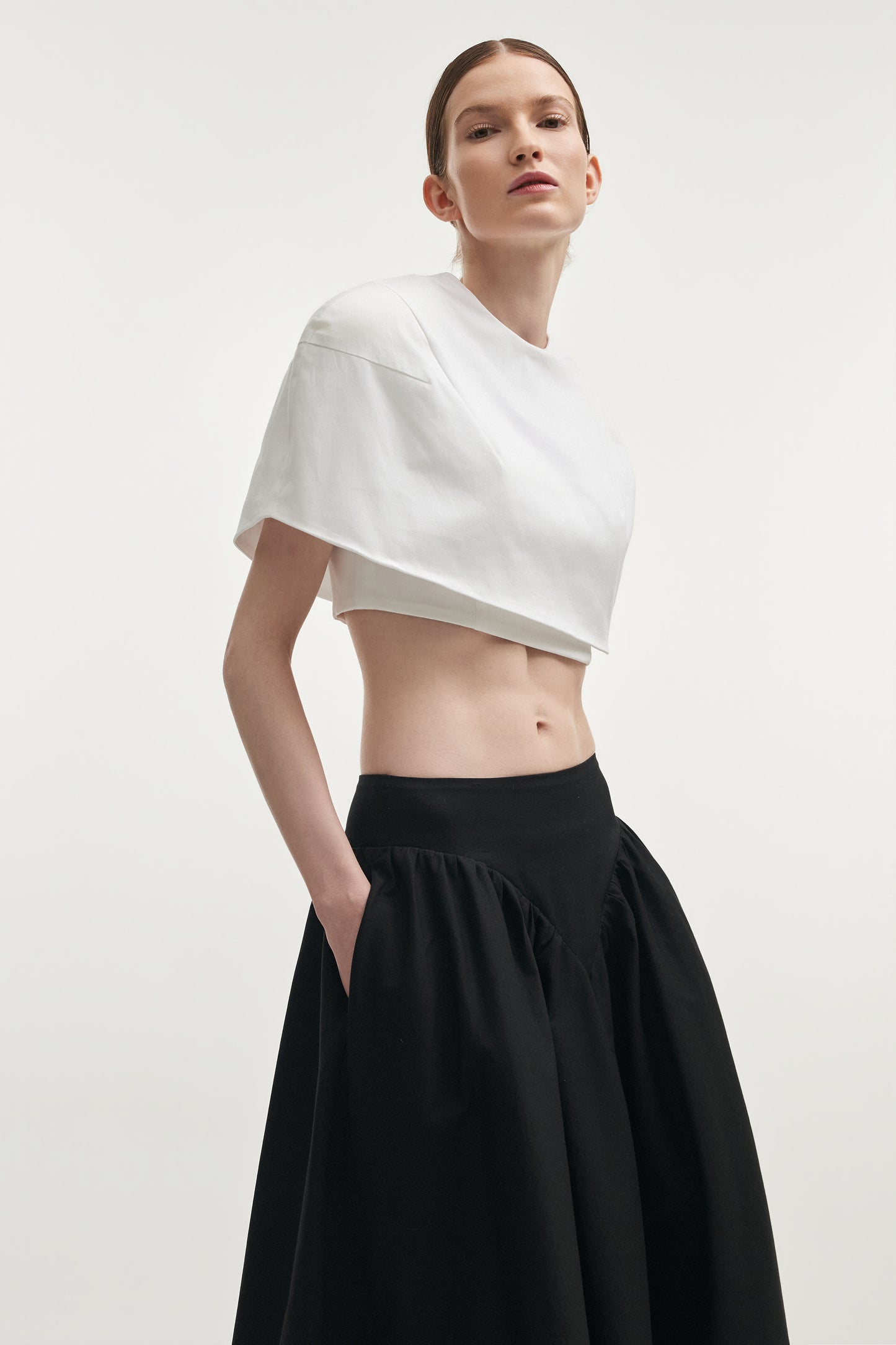 Nadia Rapti Leticia Cape Top White