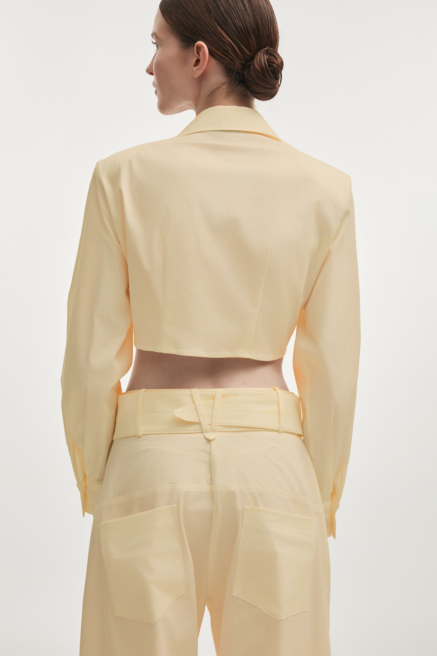 Nadia Rapti Pure Crop Shirt Butter Yellow