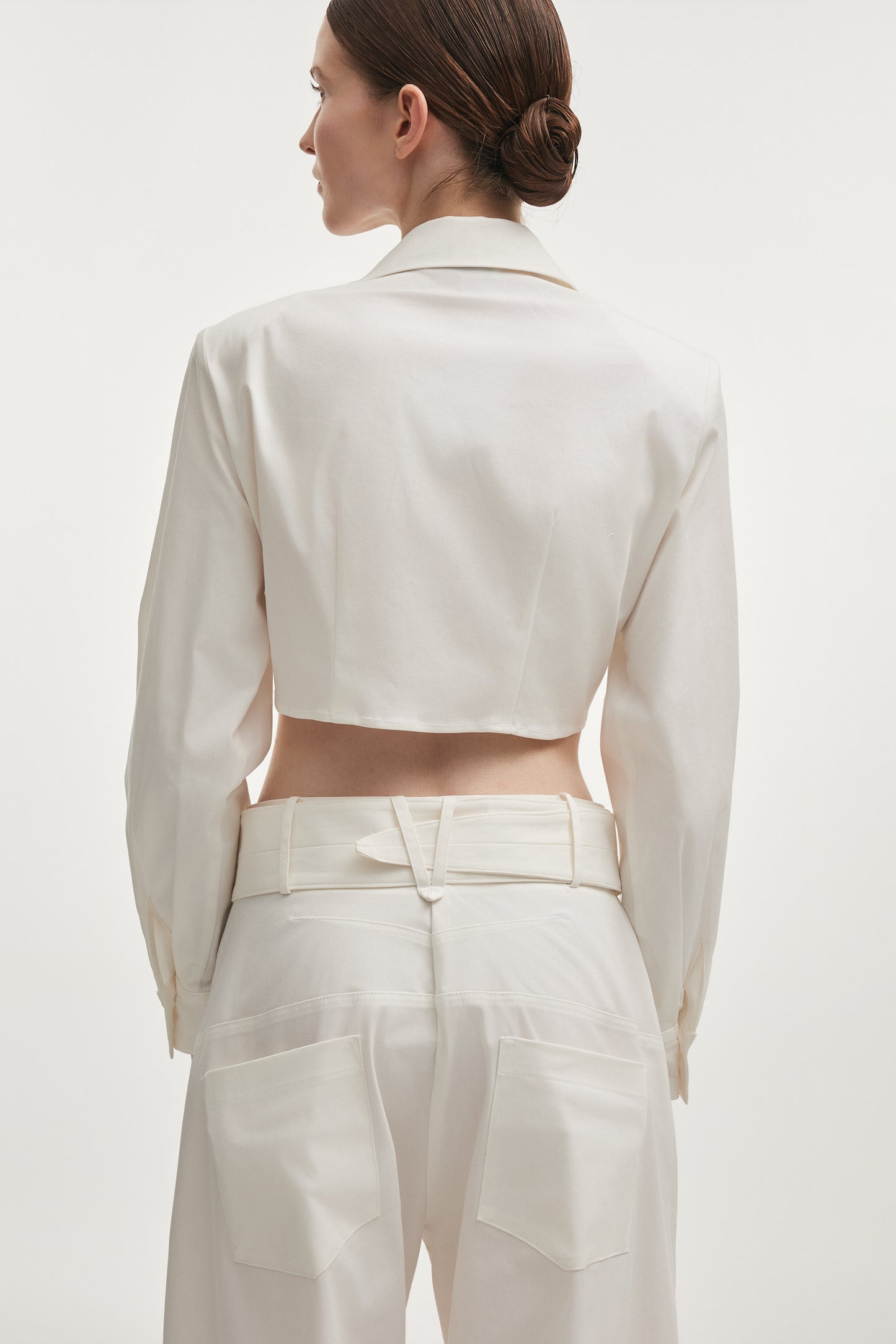 Nadia Rapti Pure Crop Shirt White