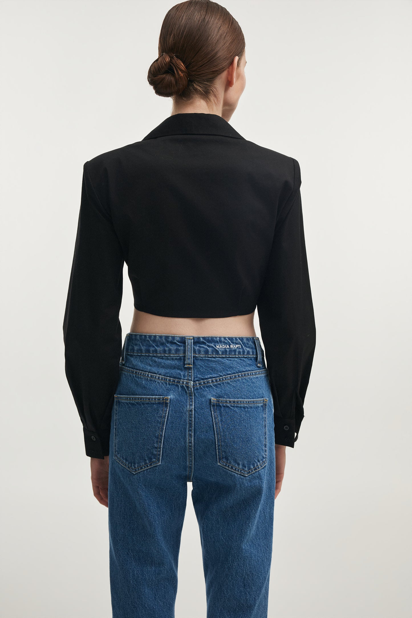 Nadia Rapti Pure Crop Shirt Black