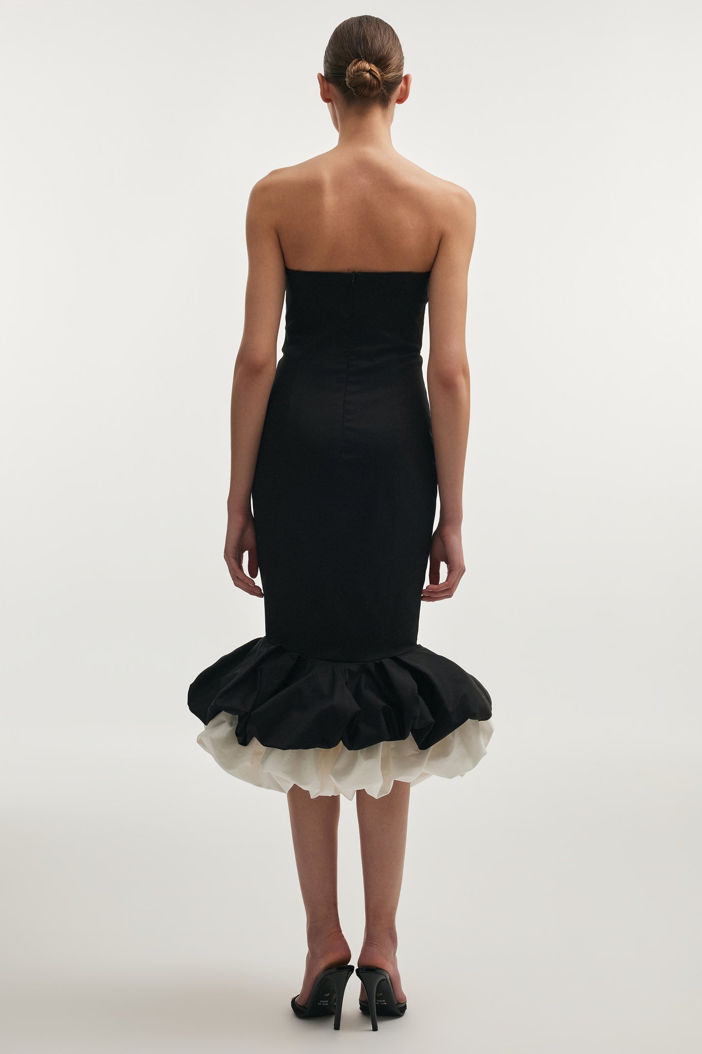 Nadia Rapti Hibiscus Cocktail Dress Black /White