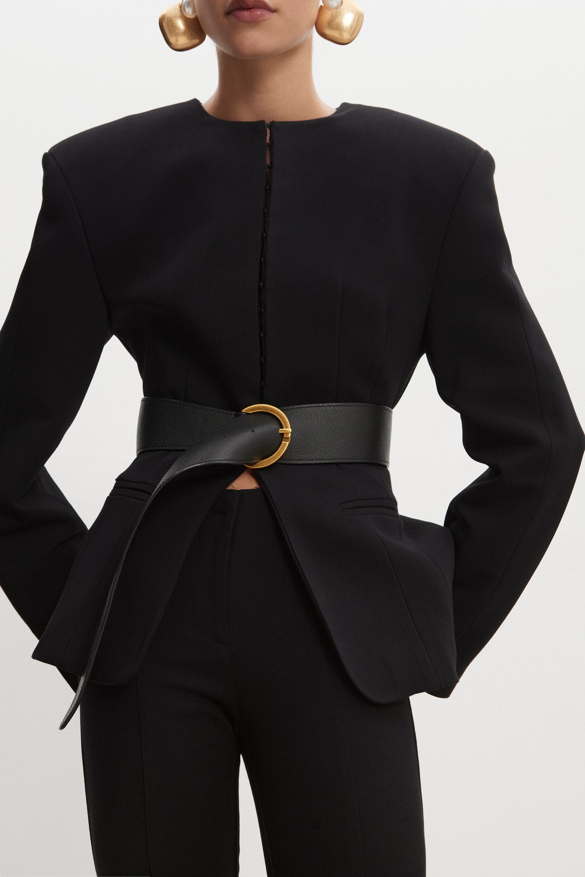 Nadia Rapti Zoe Leather Belt black