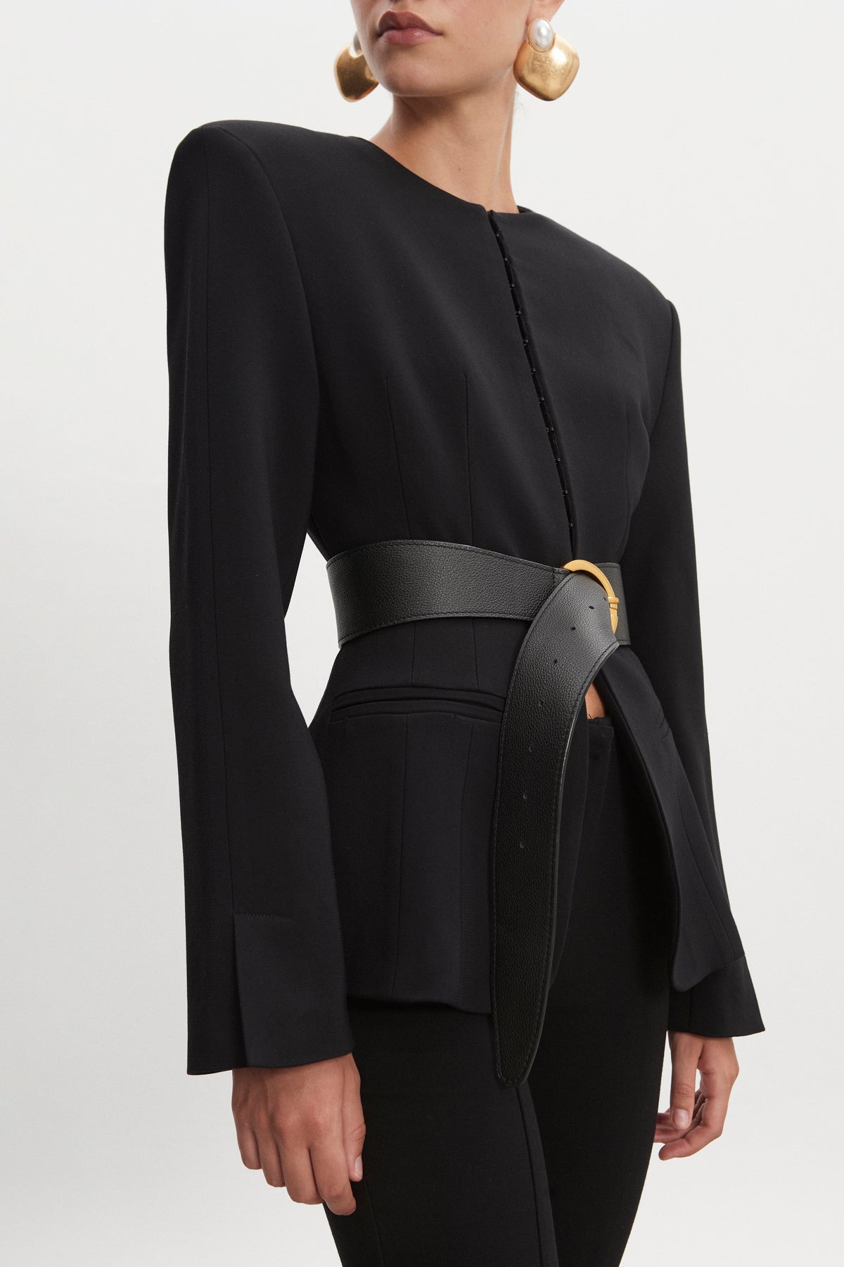Nadia Rapti Zoe Leather Belt black