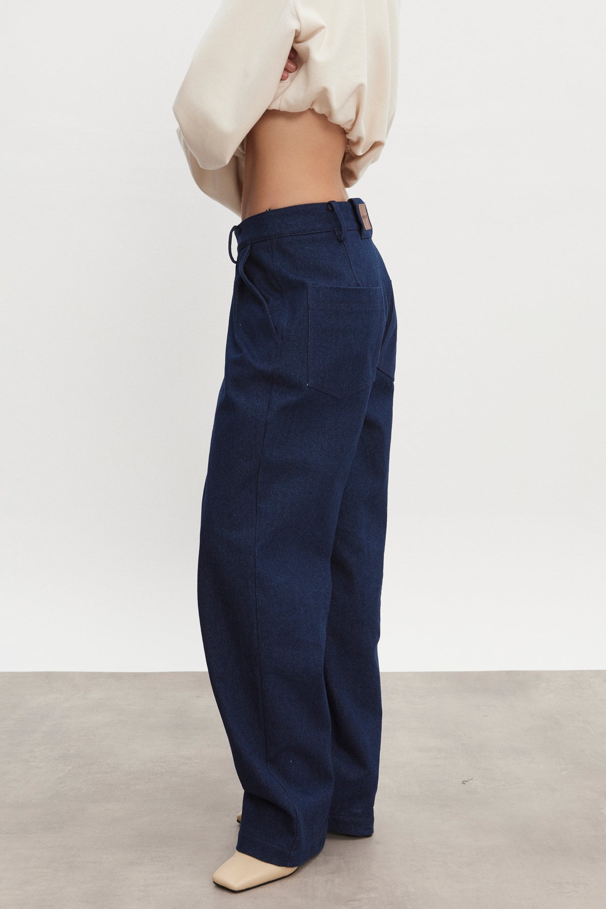 Nadia Rapti America Denim Trousers Dark Blue