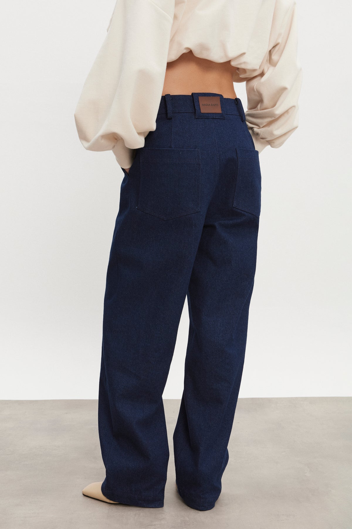 Nadia Rapti America Denim Trousers Dark Blue