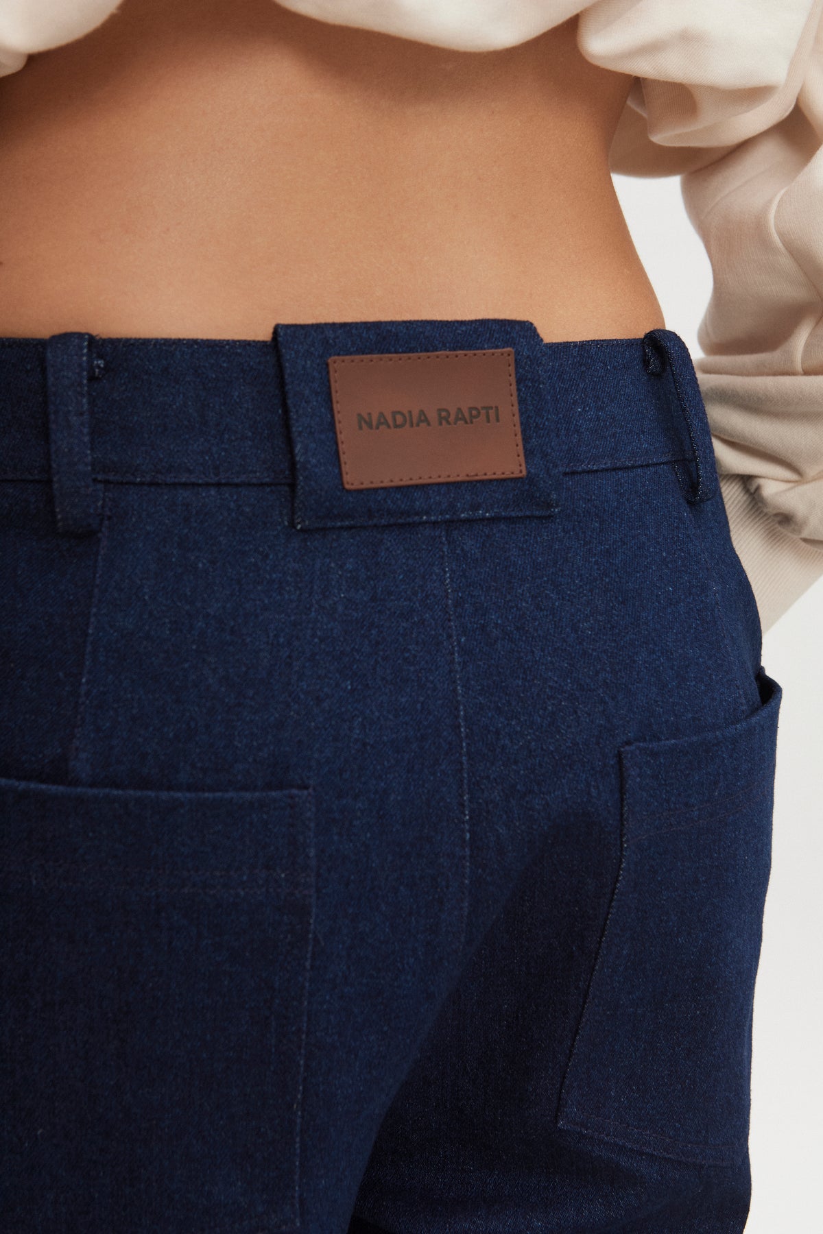 Nadia Rapti America Denim Trousers Dark Blue