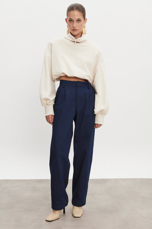 Nadia Rapti America Denim Trousers Dark Blue