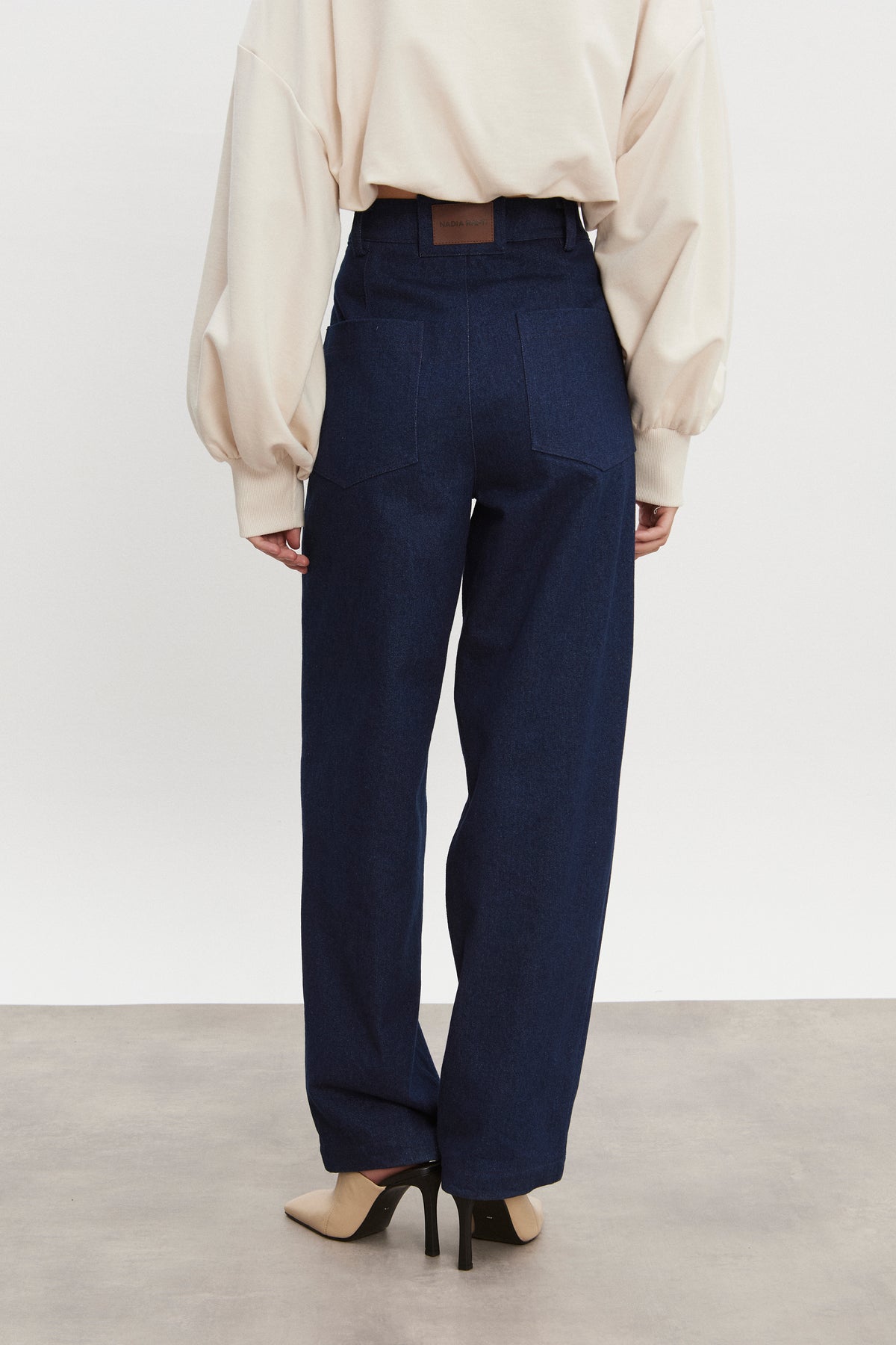 Nadia Rapti America Denim Trousers Dark Blue
