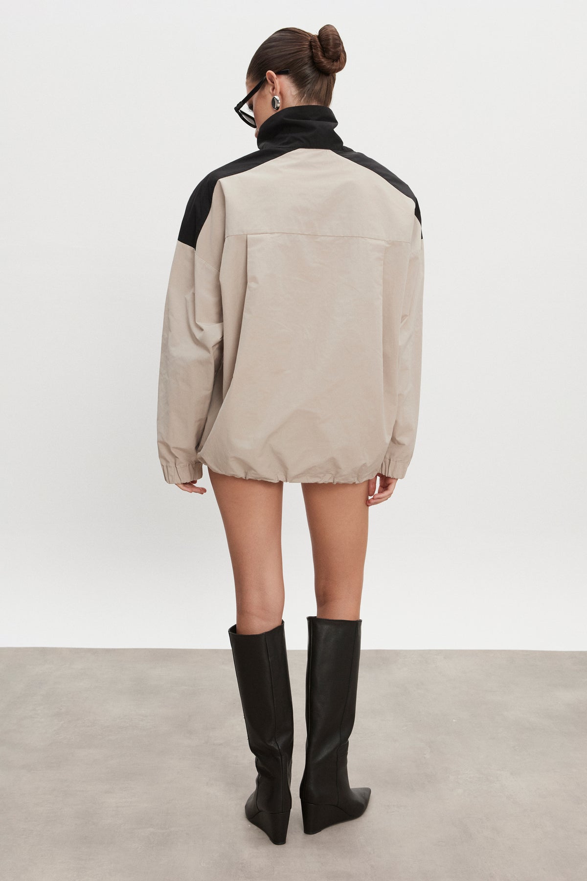 Nadia Rapti Paolo Wind Anorak Women Greige Black