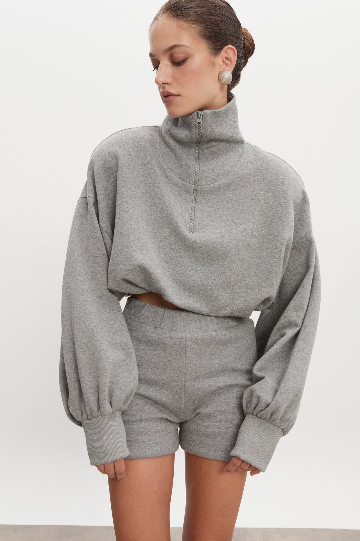 Nadia Rapti Zen Blouse Grey Melange