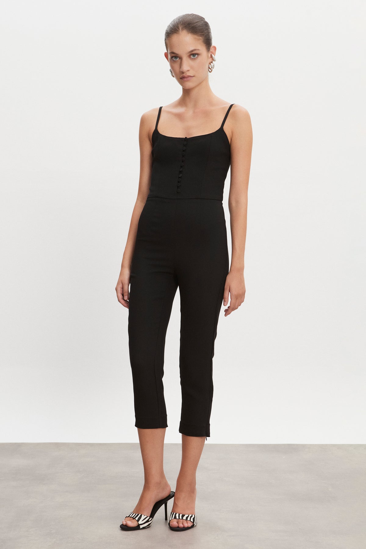 Nadia Rapti Capri Jumpsuit Black