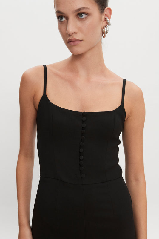 Nadia Rapti Capri Jumpsuit Black