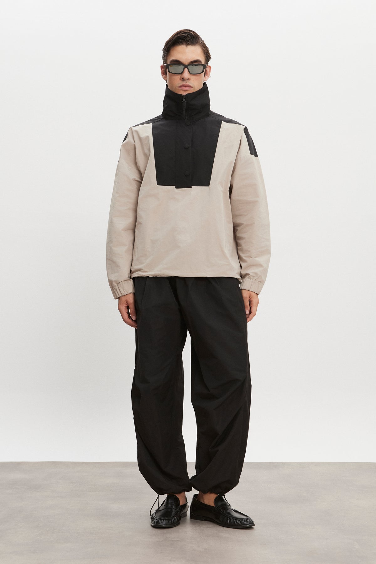 Nadia Rapti Paolo Wind Anorak Women Greige Black