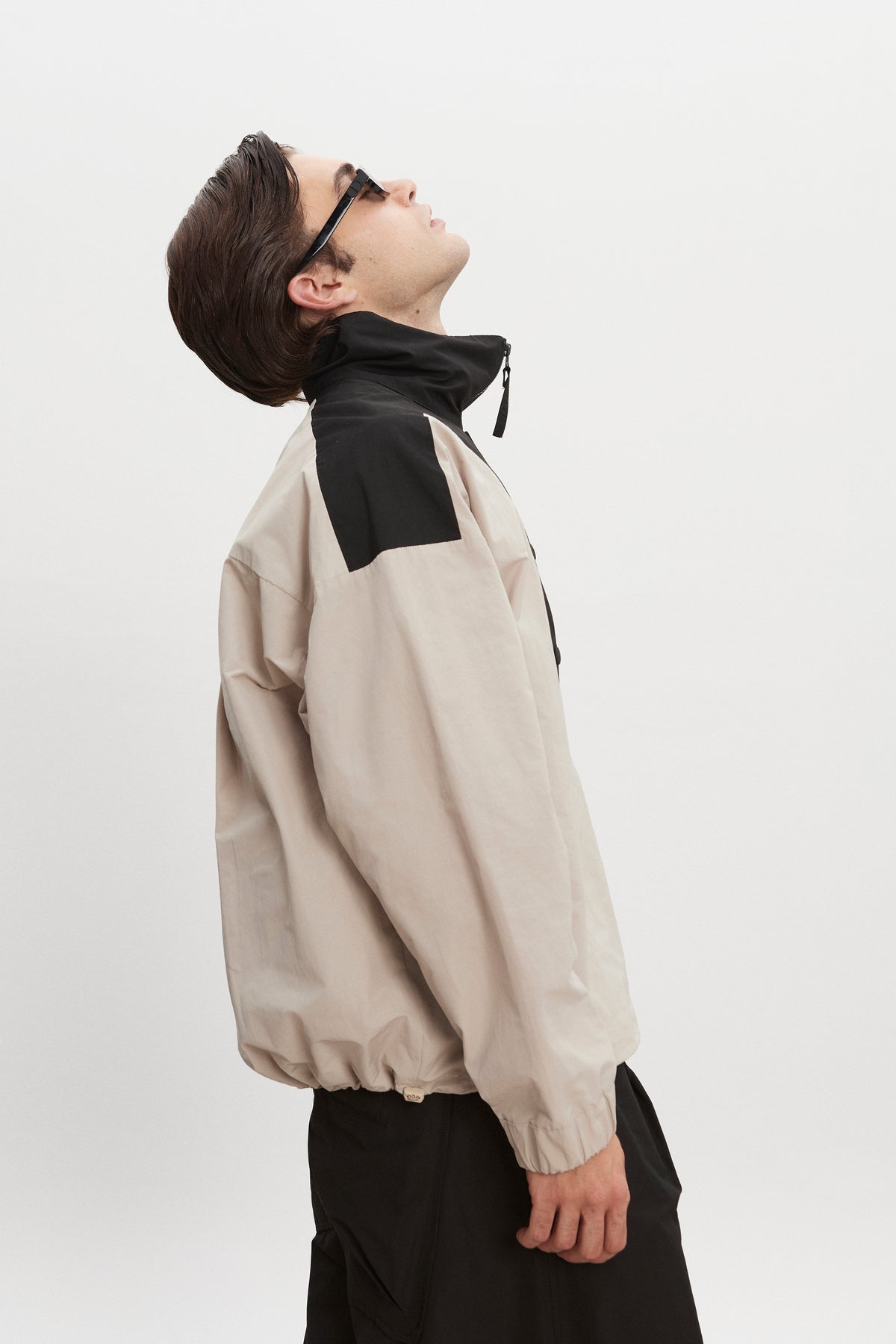 Nadia Rapti Paolo Wind Anorak Women Greige Black