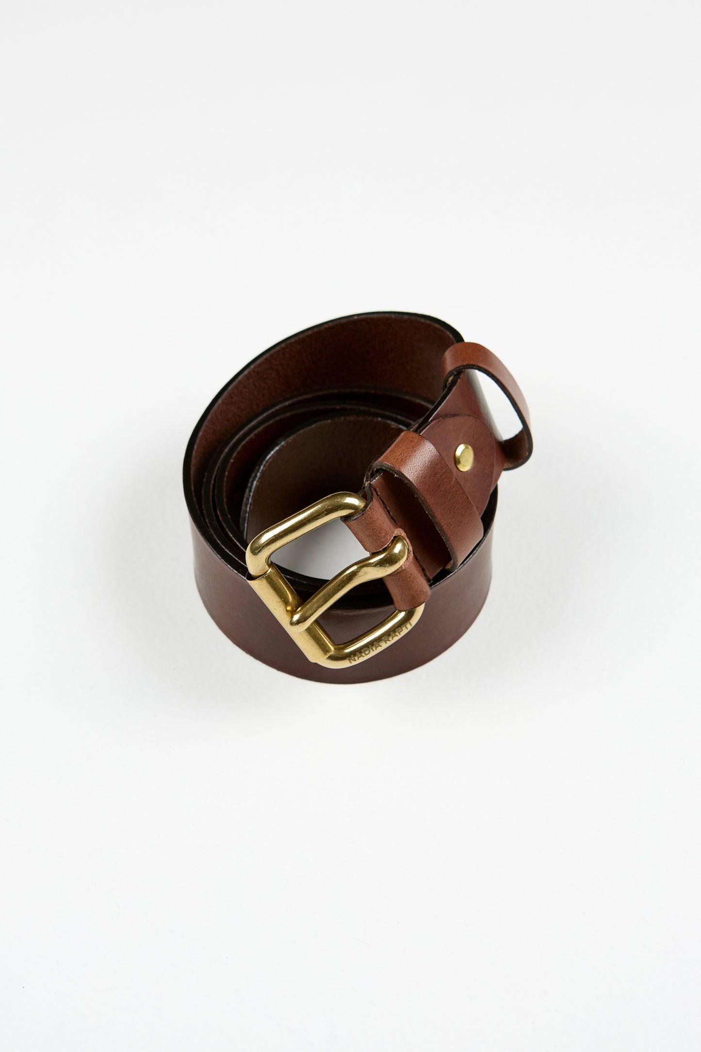 Nadia Rapti Globe Leather Belt