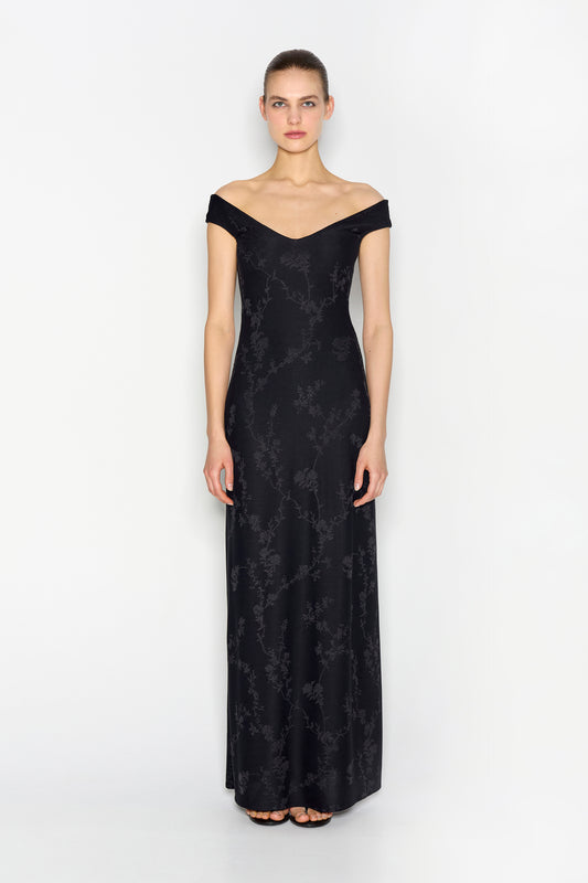 Nadia Rapti Cactus Long Dress Black