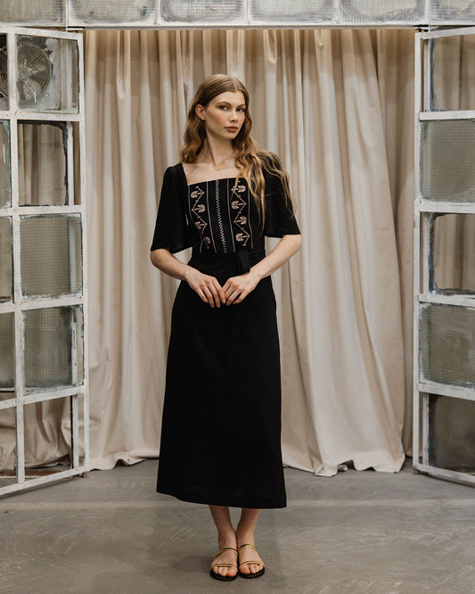 Klotho Ariadne Dress Black