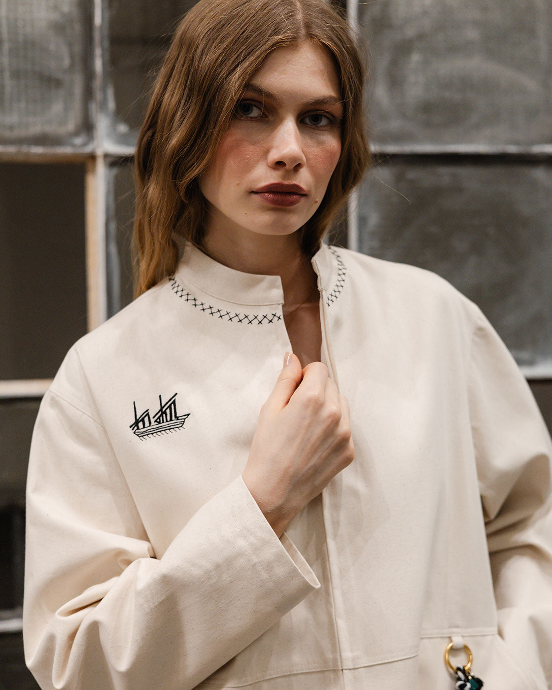 Klotho Tsalapeteinos Jacket Ivory