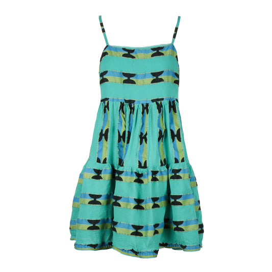 Antheris Aqua Blue Woven Short Dress (bazaar / list price €208,00/ non returnable item)